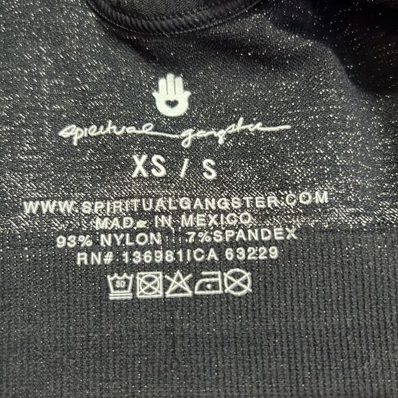 Spiritual Gangster black and silver snake print Spirts Bra NWT size XS/S - Picture 7 of 7